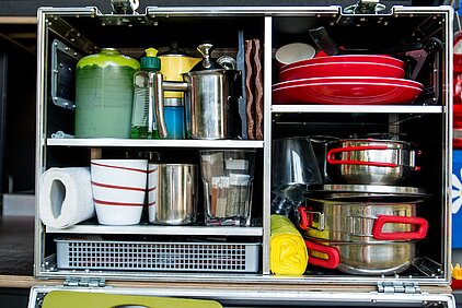 Auch die Küchenbox ist ein Stauraumwunder